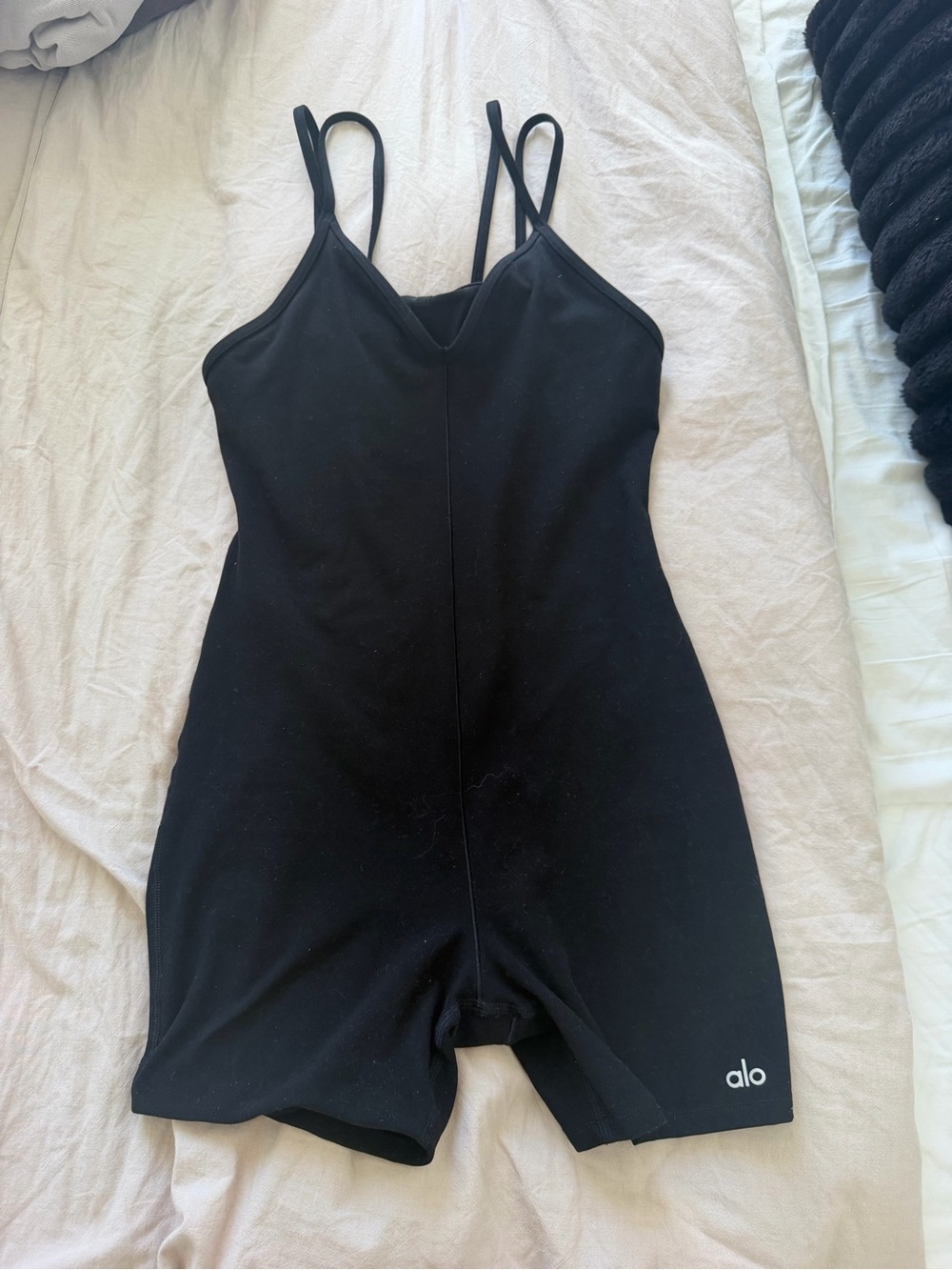 ALO Yoga Black Strappy Athletic Unitard
